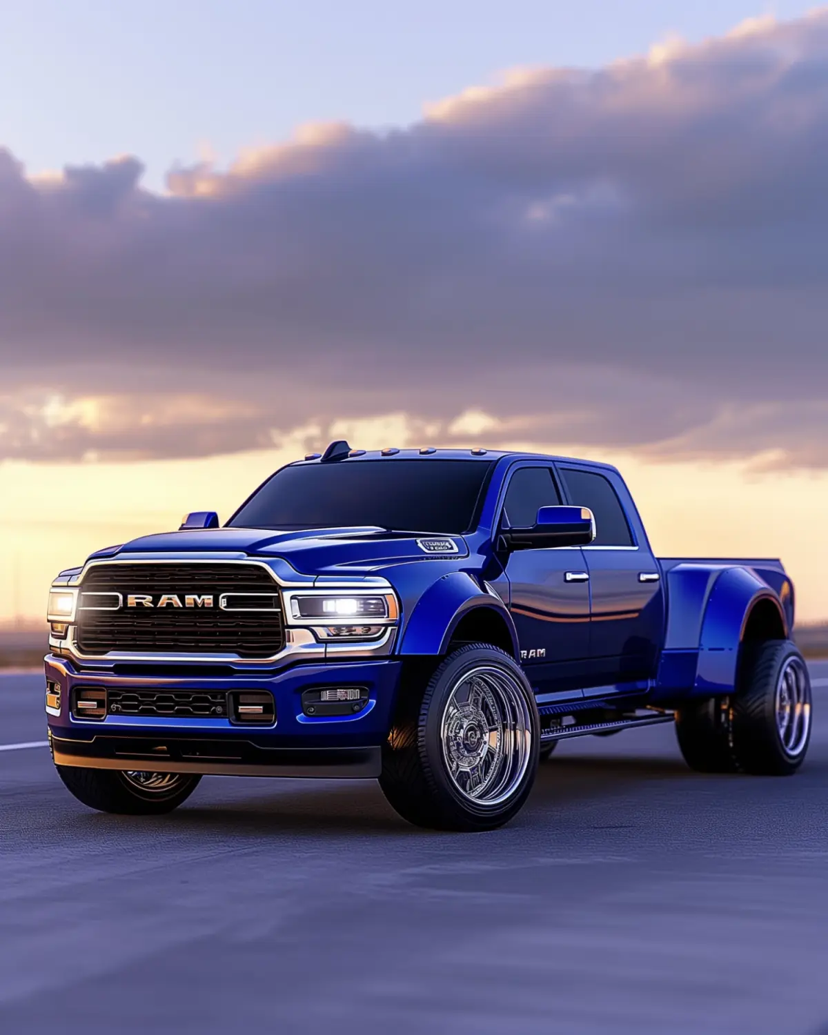 Custom Painted Dodge Ram Dually with performance enhancements